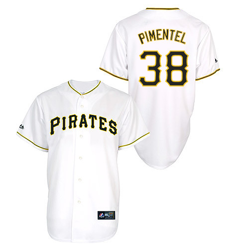 Stolmy Pimentel #38 Youth Baseball Jersey-Pittsburgh Pirates Authentic Home White Cool Base MLB Jersey